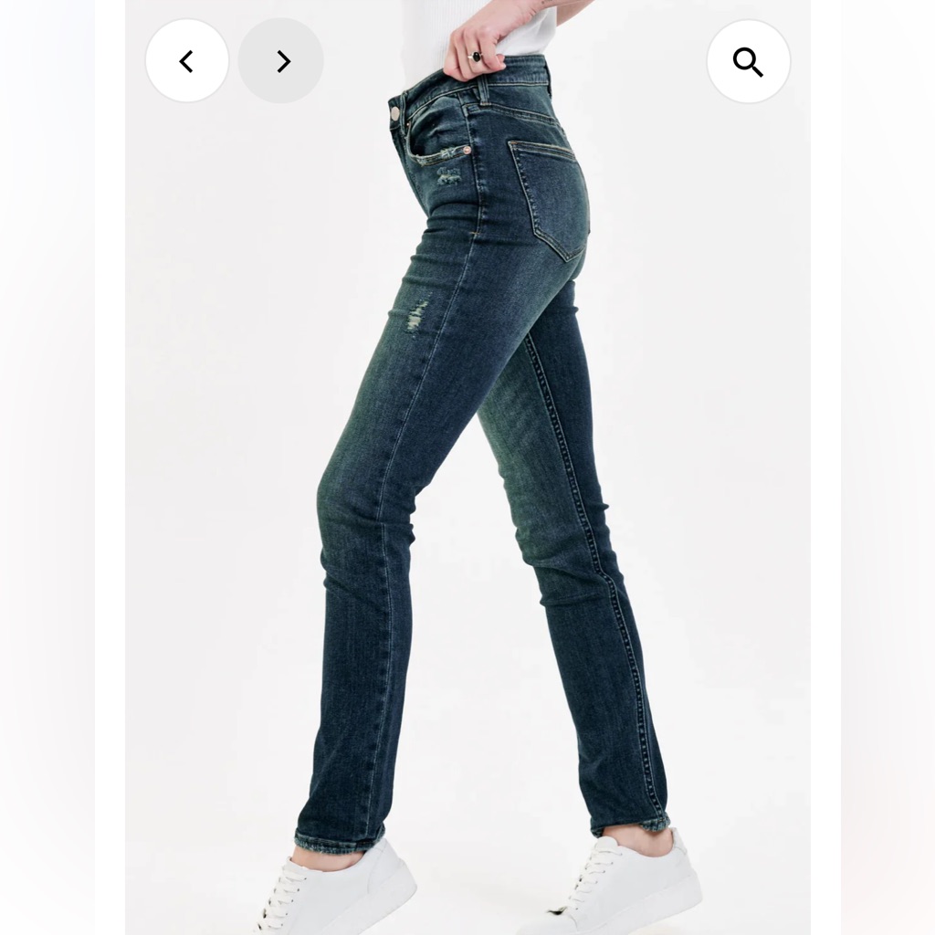 Dear John Stella High Rise Slim Straight Jeans Dark Wash Bastille Nwt Size 27